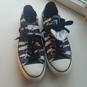 Zebra Print Converse all star shoes